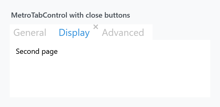 A MetroTabControl with close buttons