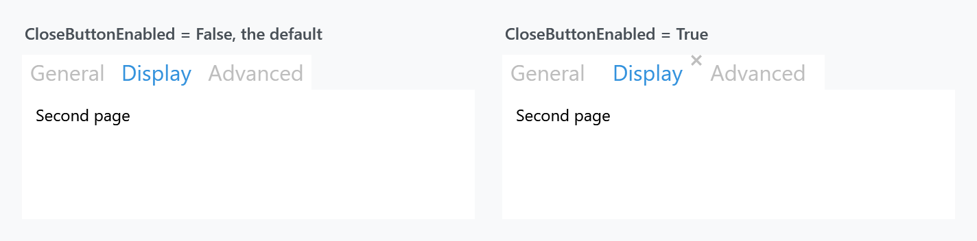 CloseButtonEnabled off and on