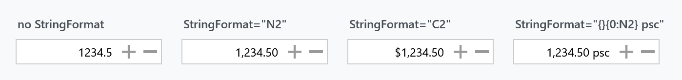 No format, N2, C2 and a custom format