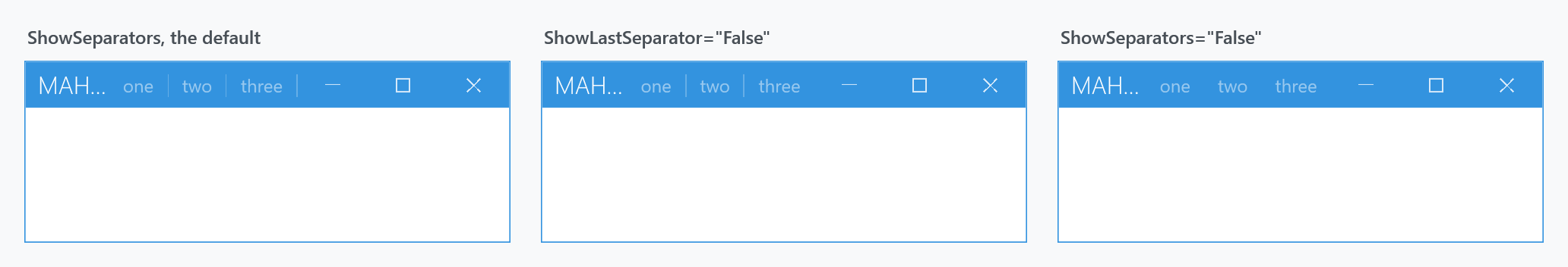 The default, without the last separator, and without any