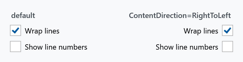 The default layout and the reversed one
