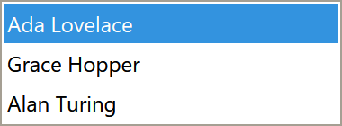 The open drop-down
