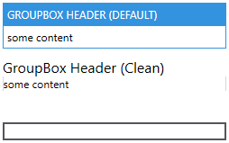 image of GroupBoxes with different styles in a light theme