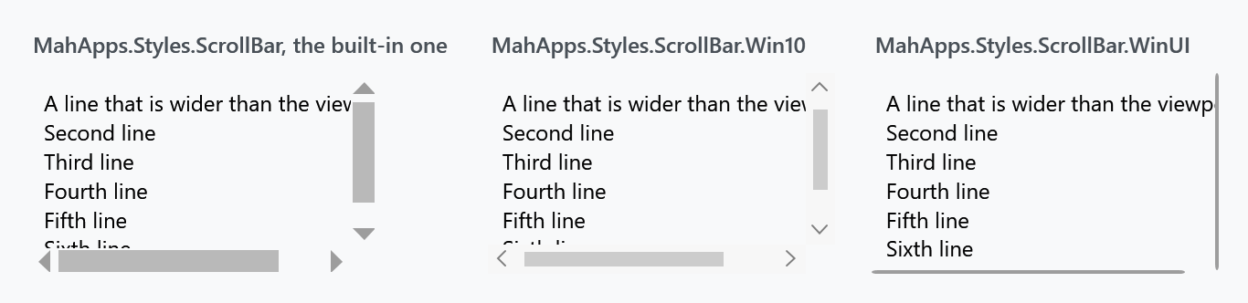 The built-in bar next to the Win10 and WinUI ones