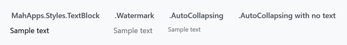 The base style, Watermark and AutoCollapsing