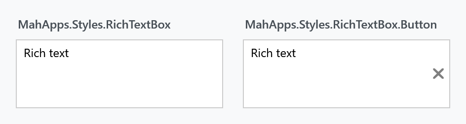 The two RichTextBox styles